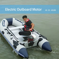 Moteur de pêche à la traîne chinois 12v/45lbs 55lbs 65lbs moteur de bateau à arbre en acier inoxydable petit Mini moteur hors-bord électrique