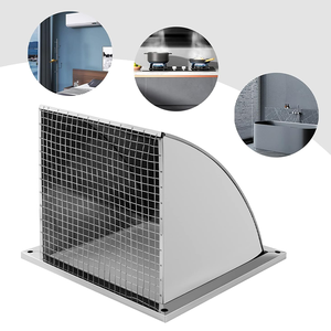 Capot d'évacuation extérieur victorien en acier inoxydable de 8 pouces avec grille de protection pour extracteurs de salle de bain et de cuisine - Product Image 3
