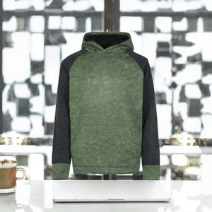 Sudadera con Capucha de Forro Polar para Hombre, Manga Raglán, Cuello Redondo, Ropa de Invierno - Product Image 3