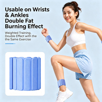 Poids de cheville réglables 2 lb pour Pilates, Yoga et Sports – Équipement de fitness lesté, Bracelets, Leggings, Sacs de sable pour poignets, Anneaux de pied