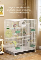 Cage à oiseaux - Cage spéciale pour l'élevage de groupes d'oiseaux, pour perroquets, corbeaux, phénix, en plastique, boîte pour usage domestique, grande taille