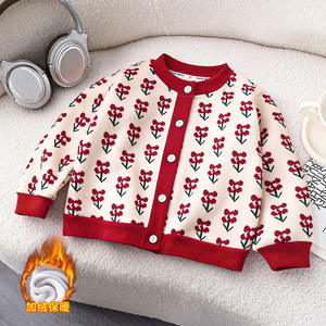 2025 nouvelles vestes tricotées polyvalentes bébé garçons et filles Cardigans chauds chandails extérieurs épais pour chemisiers et chemises de noël - Product Image 2