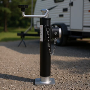 Cric mécanique 2000 lb, course de 10 po, fixation sur tuyau par soudure, cric de voiture pivotant, levage manuel avec poignée en acier pour remorque - Product Image 2