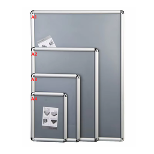 Cadre en aluminium <span class=keywords><strong>profil</strong></span>é <span class=keywords><strong>de</strong></span> 25 mm avec coins arrondis <span class=keywords><strong>de</strong></span> sécurité et support en PE pour un changement rapide d'affiches et d'affichage d'informations - Product Image 3