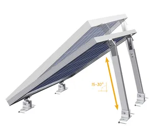 Fábrica Atacado Ângulo Ajustável Tilt Front & Rear Leg Suporte De Alumínio para Painel Solar Sistema De Montagem em Flat Metal Roof