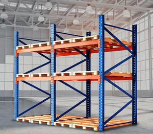 מערכת מדפים לתעשייה כבדה, יחידות מתכת ניתנות לערום למחסנים, מדפי פלדה למשטחים וארגון - Product Image 2