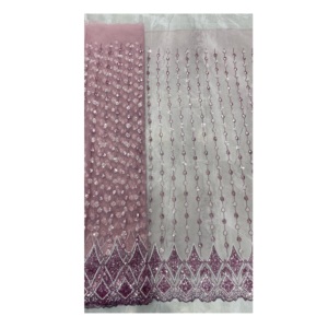 Textile Raw Material Hand Work Design Embroidery <b>Fabric</b> for Making Women Suit Polyester <b>Fabric</b> Available in 7 Color - Product Image 1