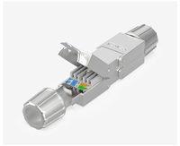ZHEFAN Conector Extensor de Cable Cat6A Cat7, Adaptador de Conexión RJ45, Conector de Extensión de Cable LAN Totalmente Blindado, Conector de Extensión sin Herramientas