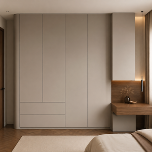 Armario <span class=keywords><strong>de</strong></span> Dormitorio en Forma <span class=keywords><strong>de</strong></span> L con 4 Puertas, Precio Directo <span class=keywords><strong>de</strong></span> Fábrica, Listo para Enviar, Organizador <span class=keywords><strong>de</strong></span> Armario Integrado - Product Image 1