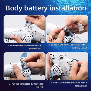 Jouet Requin à Pulvérisation d'Eau <span class=keywords><strong>Télécommandé</strong></span> 2.4G Rechargeable Électrique Haute Simulation Jouets Requin Télécommandés <span class=keywords><strong>pour</strong></span> <span class=keywords><strong>Piscine</strong></span> Salle de Bain - Product Image 6