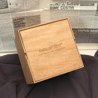 Boîte de rangement carrée moderne en bois d'okoumé à couvercle coulissant, multifonctionnelle, pour souvenirs et cadeaux, avec logo personnalisé, livraison directe