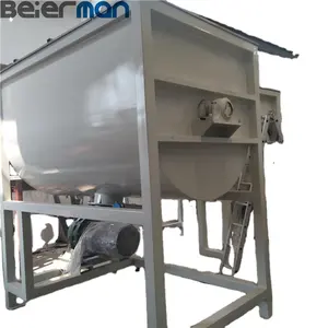 Beiman Machinery fabrika iyi fiyat 2000L/4000L/6000L düşük hızlı yatay çift spiral şerit mikser plastik blender satılık