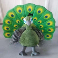 Peluche Paon Réaliste Adorable avec Queue Éventailée, Cadeau pour Amateurs d'Oiseaux, Décoration d'Intérieur, Article de Collection