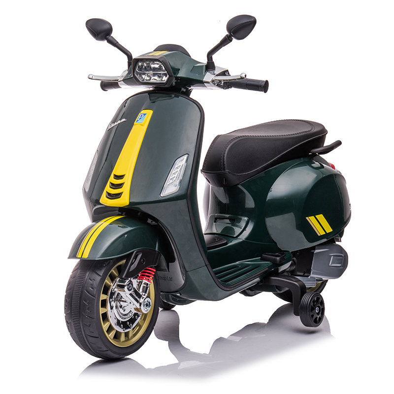 Moto sous licence pour enfants de 3 à 8 ans, vespa, nouveau design, mini quad électrique