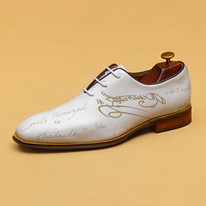 Chaussures habillées Oxford en cuir pleine fleur pour hommes, style business, bout rond, chaussures formelles de style anglais - Product Image 4