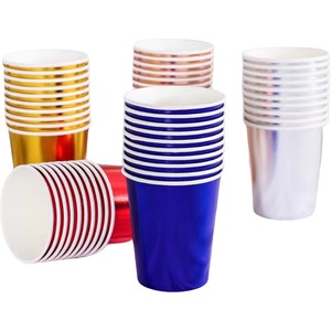 Personalized Patterned <b>Disposable</b> Paper Cups Birthday Party Solid Color Custom Picnic <b>Tableware</b> Paper Cups - Product Image 1