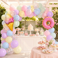 Kit de guirlande de ballons pastel sur le thème des beignets glacés, décoration de fête pour enfants, anniversaire, baby shower, ensemble de décoration de fête sucrée
