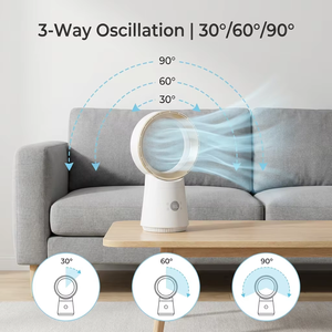 <span class=keywords><strong>Ventilateur</strong></span> <span class=keywords><strong>de</strong></span> <span class=keywords><strong>bureau</strong></span> oscillant sans pales IHomey avec télécommande, moteur sans balais, économe en énergie, 8 vitesses, minuterie pour chambre à coucher - Product Image 2