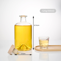 Bouteilles de vin cylindriques uniques en verre 750 ml avec bouchon en liège