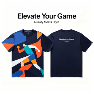 เสื้อยืดพิมพ์ลายเต็มตัว ออกแบบเองได้ สำหรับงานอีเว้นท์ แห้งเร็ว ยืดหยุ่น ระบายอากาศดี เสื้อตาข่ายสำหรับผู้ชาย วิ่ง ว่ายน้ำ - Product Image 2