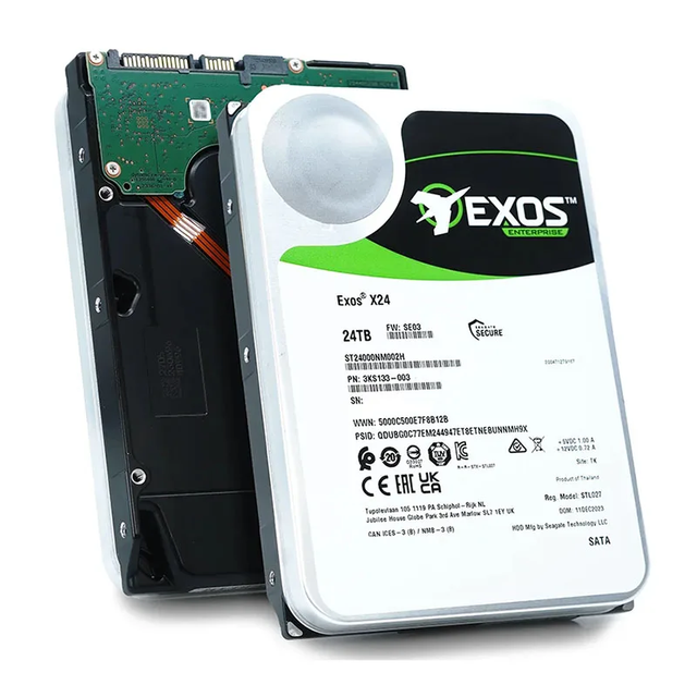 St24000nm002h Exos Hdd 4 Series 24TB 6Gb/s 6.3W Hard Drive for Internal Enterprise Server