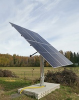 Système de suivi solaire à double axe avec moteur CC 12V/24V pour montage au sol, compatible avec 12 panneaux photovoltaïques
