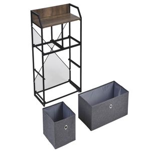 Fabric Storage Cabinet 4 Drawer Fabric Dresser Organizer Vertical Storage <b>Tower</b> Units with Steel Frame - Product Image 6