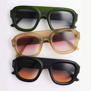 Gafas de Sol de Piloto Cuadradas con Logotipo Personalizado, Estilo Vintage 2025, para Hombre, Color Verde Leopardo, Parte Superior Plana, Extra Grandes, Protección UV400, para Mujer - Product Image 2