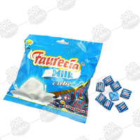 Wholesale Cream Milk Cube Shape Tablet Hard Candy Halal Certified Individual Wrapped Fruity Flavor Sweet Press Candy Bag Pack