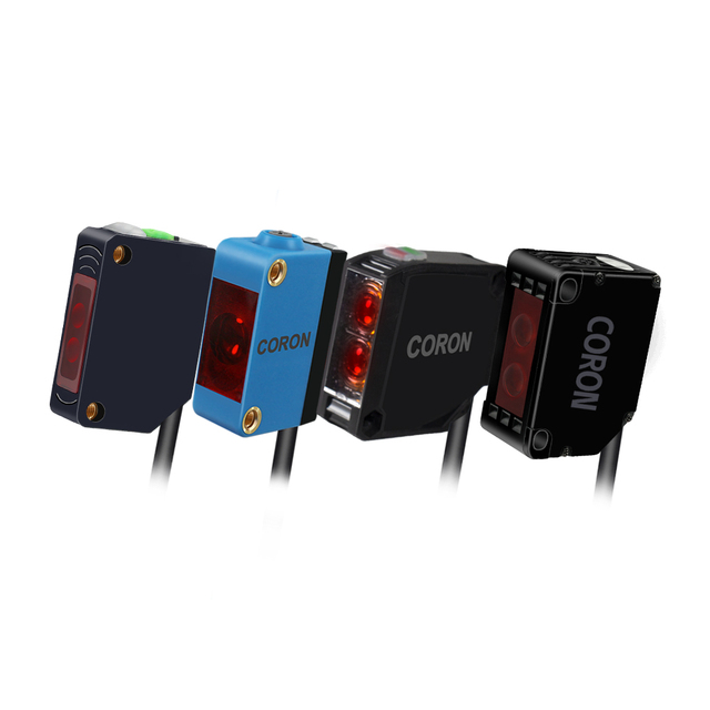 CORON Optical Sensor Switch Small Square Multiple Distance Detection Methods Plastic Metal Thread Cylindrical Sensor
