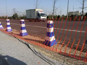 PE Material Road Safety Orange Safety Barrier Temporary Fencing For Warning Net