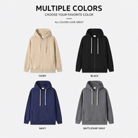 Lyocell Air Layer Men's Breathable Fabric Zip Up Dive Hoodie Custom Logo Premium Soft Warm Casual Jacket Sweatshirt Top