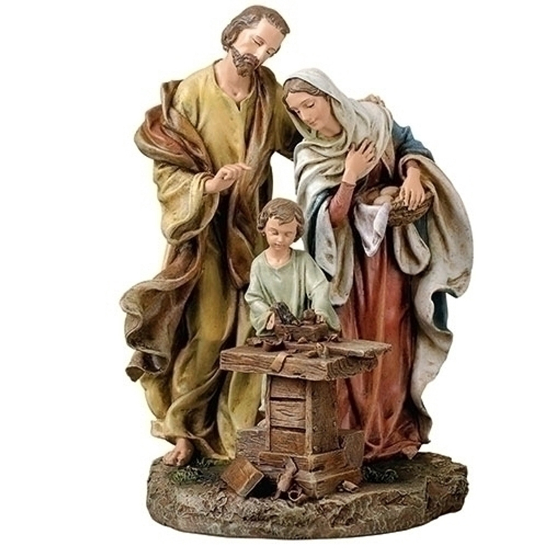 OEM resin holy family statue with child baby Jesus Mary Joseph standing figurines Catholic religious nativity set statue crafts