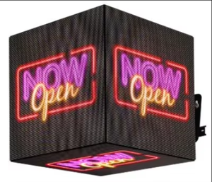 Led trong nhà và ngoài trời cửa đầy đủ màu sắc Rubik của Cube Màn hình quảng cáo cửa hàng tuyển dụng Cube Side treo màn hình hiển thị - Product Image 1