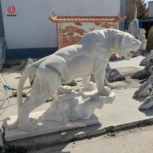현대적인 야외 정원 장식 대리석 호랑이 조각상 - Product Image 2