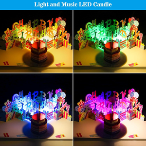 Happy <strong>Birthday</strong> Pop up <strong>Card</strong> with LED Lights and Music <strong>Birthday</strong> <strong>Card</strong> <strong>Greeting</strong> <strong>Cards</strong> With Sound