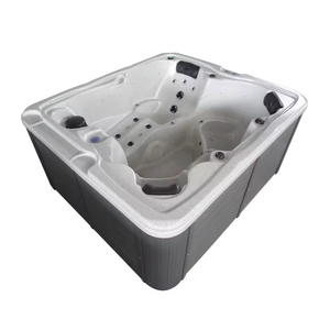 2025 migliore qualità 4 persone design semplice massaggio vasca idromassaggio vasca idromassaggio in acrilico balboa all'aperto con un lettino - Product Image 5