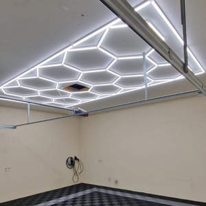 Venda quente Hexágono Garagem Iluminação Detalhamento Levou Luz De Teto Favo De Mel Detalhando Luzes - Product Image 1