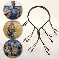 Cordon de chasse portable et durable en nylon imperméable, multi-outils, pour leurre d'oiseaux sauvages, sifflet de chasse, et attache pour le appel de canard des chasseurs