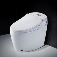 Toilette intelligente électrique chauffante à nettoyage automatique avec bidet intégré et abattant japonais