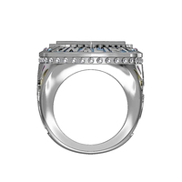 Bague de championnat de baseball personnalisée en alliage de zinc plaqué or, design Lion, pour récompenses sportives