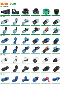 IFAN mẫu miễn phí kết nối nhanh chóng tưới nước khuỷu tay khớp nối ổ cắm HDPE phụ kiện Poly phụ kiện PP phụ kiện nén - Product Image 3