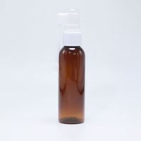 Emballage liquide cosmétique bleu vert 60 ml, flacon pulvérisateur vertical en plastique PET, flacon pulvérisateur en forme de nez d'éléphant