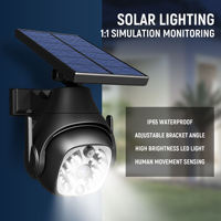 Lampe de sécurité LED solaire à rotation réglable, projecteur extérieur sans fil à détecteur de mouvement, lampe de jardin/patio étanche