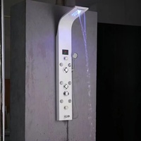 Panneau de douche spa Sus304 température avec cascade Led