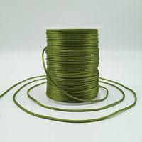 Cordon en nylon satiné de qualité supérieure de 2 mm, 330 pieds, fil soyeux pour la fabrication de bijoux, bracelets, colliers, nœuds chinois