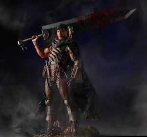 Figurine de manga de dessin animé 32 cm Ber <span class=keywords><strong>Serk</strong></span> Guts à deux têtes interchangeables, épées katana, nouvelle figurine en PVC, jouet d'anime, cadeau - Product Image 5