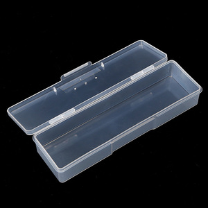 Petite boîte de rangement en plastique transparente, 2 couleurs, pour bijoux, fournitures d'art des ongles, étui de rangement - Product Image 5
