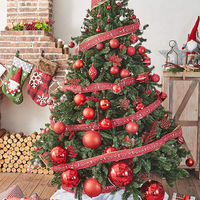 Plastik-Weihnachtskugeln 10cm 4er-Set Dekorative Hängende Baumschmuck Kreative Feiertags-Party-Kugeln Festliche Heimdekoration