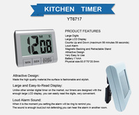 Minuteur de cuisine numérique avec logo personnalisé, affichage LCD électronique, minuterie de compte à rebours avec aimant